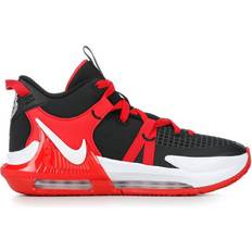 Boys nike big kid lebron witness vii basketball shoes Nike LeBron Witness 7 GS - Black/University Red/White