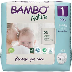 2.0 kg Blöjor Bambo Nature Diapers Size 1 2-4kg 22pcs