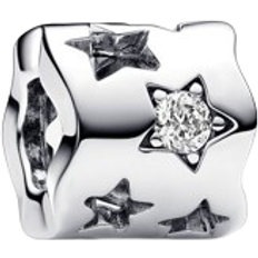 Pandora Smycken Pandora Cut-out Sparkling Star Charm - Silver/Transparent