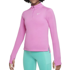 Nike Dri-Fit Half-Zip Long Sleeve Top - Playful Pink/White