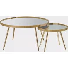 Steel Coffee Tables Coaster Kaelyn Gold Coffee Table 35.8" 2pcs