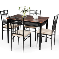 Bed Bath & Beyond Kitchen Furniture Brown Dining Set 27.5x42" 5pcs