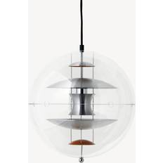 Verner Panton VP Globe Brushed Aluminum Pendant Lamp 40cm