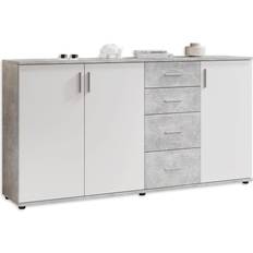 Stella Trading Bobby Concrete/White Chest of Drawer 160x82cm