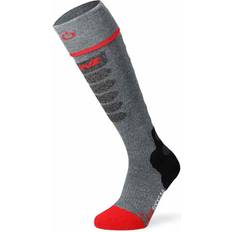 Battery Heated Underwear Lenz Heat Sock 5.1 Toe Cap Slim Fit - Grey Red