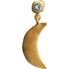 Dame Smykker på tilbud Stine A Big Dot Bella Moon Earring - Gold/Blue