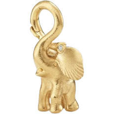 Lynggaard Ole Lynggaard Elephant Medium Pendant - Gold/Diamond