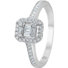 Hvidguld Ringe Mads Z Elizabeth Ring - White Gold/Diamonds