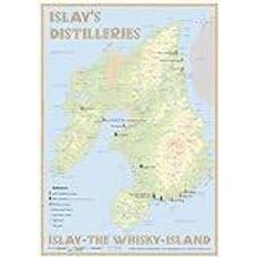 Whisky Distilleries Islay - Tasting Map (Falsad)