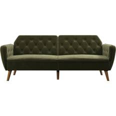 Novogratz Tallulah Memory Velvet Futon Sofa 83" 3 Seater