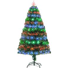 5ft pre lit christmas tree Homcom Prelit Artificial Green Christmas Tree 150cm