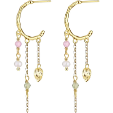Creole Earrings - Gold/Multicoloured