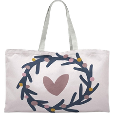 Bonamaison Printed Tote Bag - White