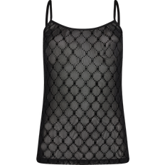 Singlet Mesh Top - Black