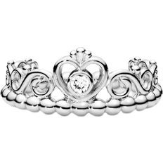 Gioielli Pandora Princess Tiara Crown Ring - Silver/ Transparent