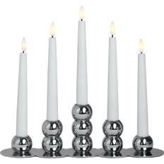 With Lighting Candle Holders Watt & Veke Lykke Combinable Chrome Candle Holder 11"