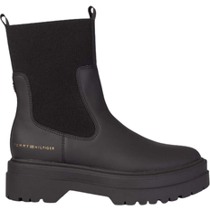 Polyuréthane Bottines à la Cheville Tommy Hilfiger Feminine Seasonal - Black