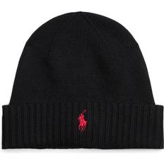 Signature Pony Wool Beanie - Black