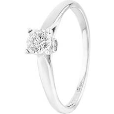 thbaker Bridge Accent 0.25ct Solitaire Ring - White Gold/Diamond