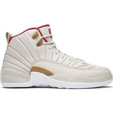 NIKE Leather Children's Shoes NIKE Air Jordan 12 Retro GG Chinese New Year GS - Nude/Red/Brown/White