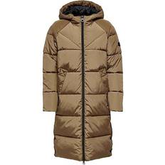 Femme - Marron Manteaux Only Long Quilted Coat - Brown/Toasted Coconut