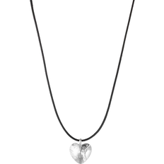 Jane Kønig Halsband Jane Kønig Bruised Heart String Small Necklace - Silver