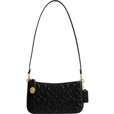 Coach Detachable Shoulder Strap Bags Coach Penn Signature Shoulder Bag - Brass/Black