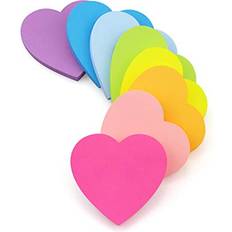 Multicoloured Sticky Notes Simona Heart Shape Sticky Notes 8 Color Bright 75 Sheets