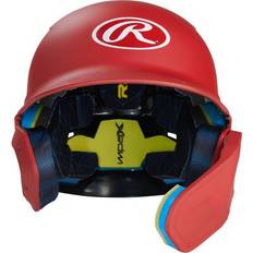 Rawlings Baseball Helmets Rawlings Mach Matte Senior Baseball Helmet with Adjustable Face Guard Scarlet