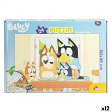 Puzzle Bluey Puzzle Per Bambini Double-face 24 Pezzi 50 X 35 Cm (12 Unità