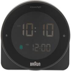 Braun Alarm Clocks Braun Digital Alarm Clock with Rotating Bezel Black BC24B