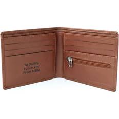 Personalised Memento Company Message Tan Leather Wallet