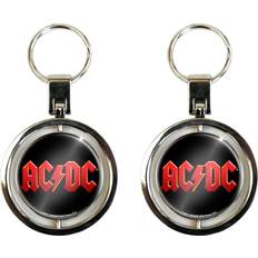 AC/DC Logo Spinner Keyring - Black