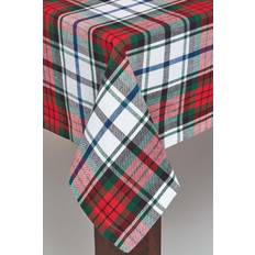 Cotton Tablecloths Homescapes Tartan Christmas 137cm Tablecloth Red