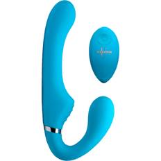 Strap U Strap U Mighty Rider Vibrerende Strap-on Blue