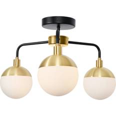 Black Ceiling Flush Lights BHS Sadie Bathroom Semi Ceiling Flush Light