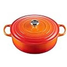 Dishwasher Safe Other Pots Le Creuset Gourmet-Bräter Signature Gusseisen Ofenrot mit Klappe 30 cm