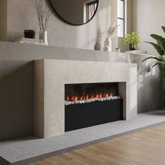 Amberglo Stone Effect Freestanding Electric Fireplace with Pebbles 62 inch