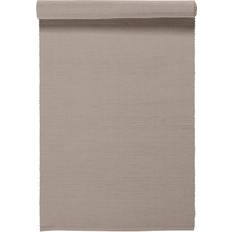 Coton Nappes Linum Chemin De Table Uni 45x150 cm Brun Taupe Nappe