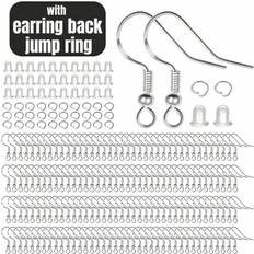 Copper Crafts Shein 300 Pieces Silver Hypoallergenic Earring Hooks Kit