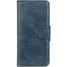 Samsung Galaxy S22 Covers med kortholder MAULUND Samsung Galaxy S22 Vintage Horse Texture Læder m. Pung Blå
