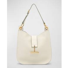 Brass Crossbody Bags Tom Ford Tara Small Hobo Crossbody in Grained Leather