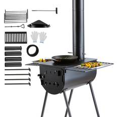 VEVOR Wood Stove 118 in. Alloy Steel Camping Tent Stove, Portable Wood Burning Stove 3000 cu. In. Hot Tent Stove for Outdoor