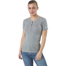 Champion Dame T-skjorter Champion Crewneck T-Shirt Grey, Female, Tøj, Skjorter, Grå