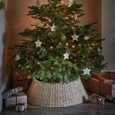 Gris Faldones de Árbol de Navidad Ivyline Seagrass Foldable Round Tree Skirt