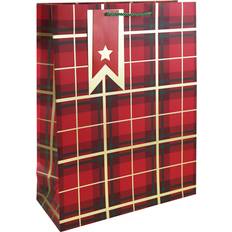 Christmas Gift Bags Tartan Christmas Gift Bag Red 45.5cm