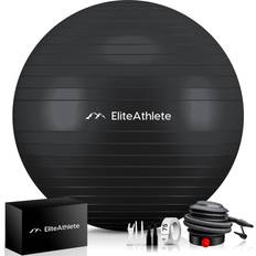 EliteAthlete Gymboll, gymnastikboll, sittboll, ergonomisk, med antiburst-system – perfekt för träning, fitness, pilates, graviditet och yoga – yogaboll 85 cm inkl. luftpump