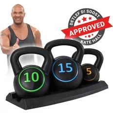 Miweba Sports Miweba Sports Kettlebell-Set, 2-7 kg, Kettlebell-Ablage, Kugelhantel Indoor und Outdoor, Betonfüllung