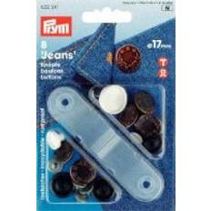 Prym Jeansknappar open stars 17mm ant.brons 6 st