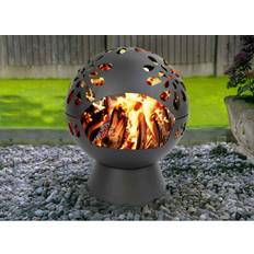 Heater Black Fire Pit Garden Wood Burner Globe